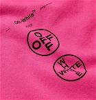 Off-White - Slim-Fit Printed Cotton-Jersey T-shirt - Men - Pink