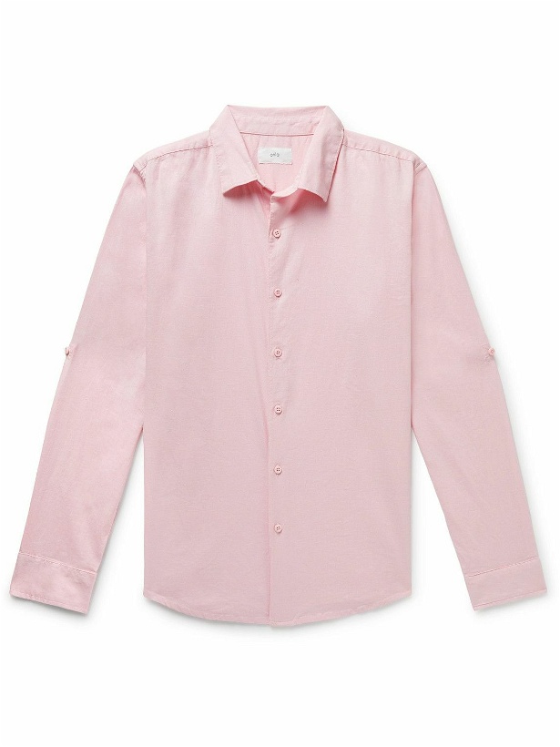 Photo: Onia - Stretch Linen-Blend Shirt - Pink