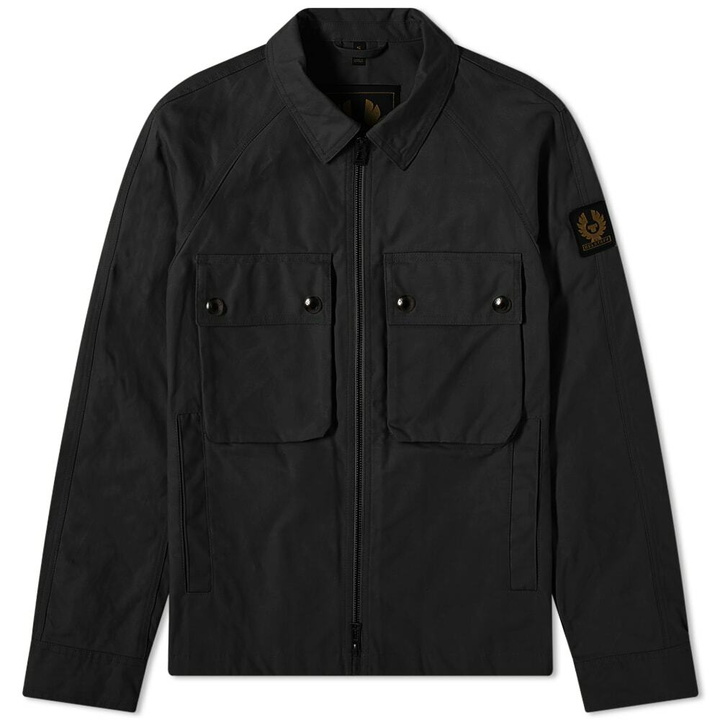 Photo: Belstaff Men's Hedger Waxed Cotton Overshirt in Black