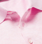 Ermenegildo Zegna - Slim-Fit Cotton-Piqué Polo-Shirt - Men - Pink