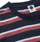 NN07 - Striped Mercerised Cotton-Jersey T-Shirt - Navy