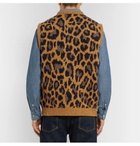 KAPITAL - Leopard-Jacquard Wool-Blend Sweater Vest - Men - Brown