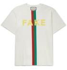 Gucci - Oversized Printed Cotton-Jersey T-Shirt - White