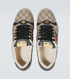 Gucci - Screener leather-trimmed GG sneakers