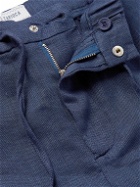 Frescobol Carioca - Felipe Slim-Fit Linen and Cotton-Blend Drawstring Shorts - Blue