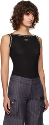 Off-White Black Light Rib Emb 20s Tank Top