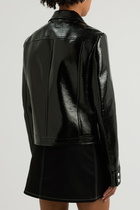 Courrèges Boxy Crinkled Vinyl Jacket Black