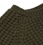 Kingsman - Waffle-Knit Wool and Cashmere-Blend Sweater - Green