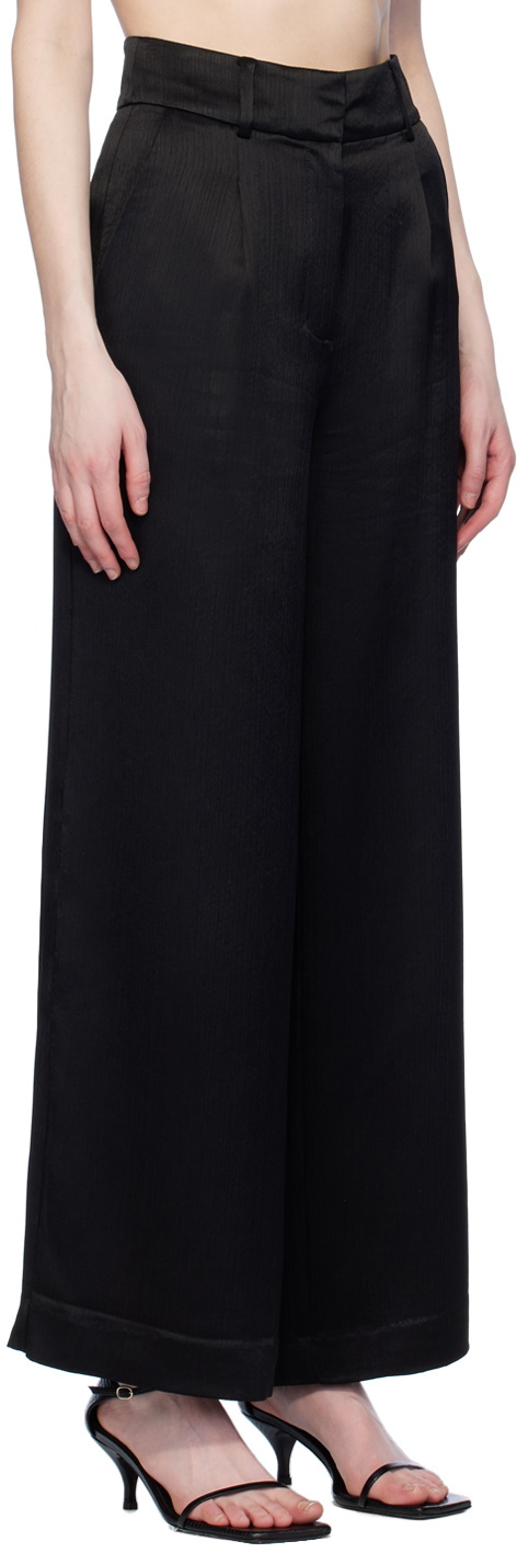 Elleme Black Textured Trousers
