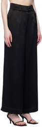 Elleme Black Textured Trousers