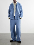 The Elder Statesman - Tapered Cotton-Jersey Drawstring Sweatpants - Blue