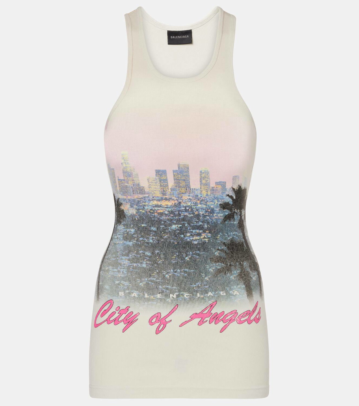 Balenciaga City of Angels cotton tank top