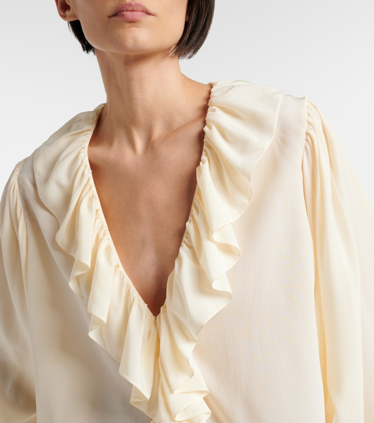 Chloé Ruffled silk blouse