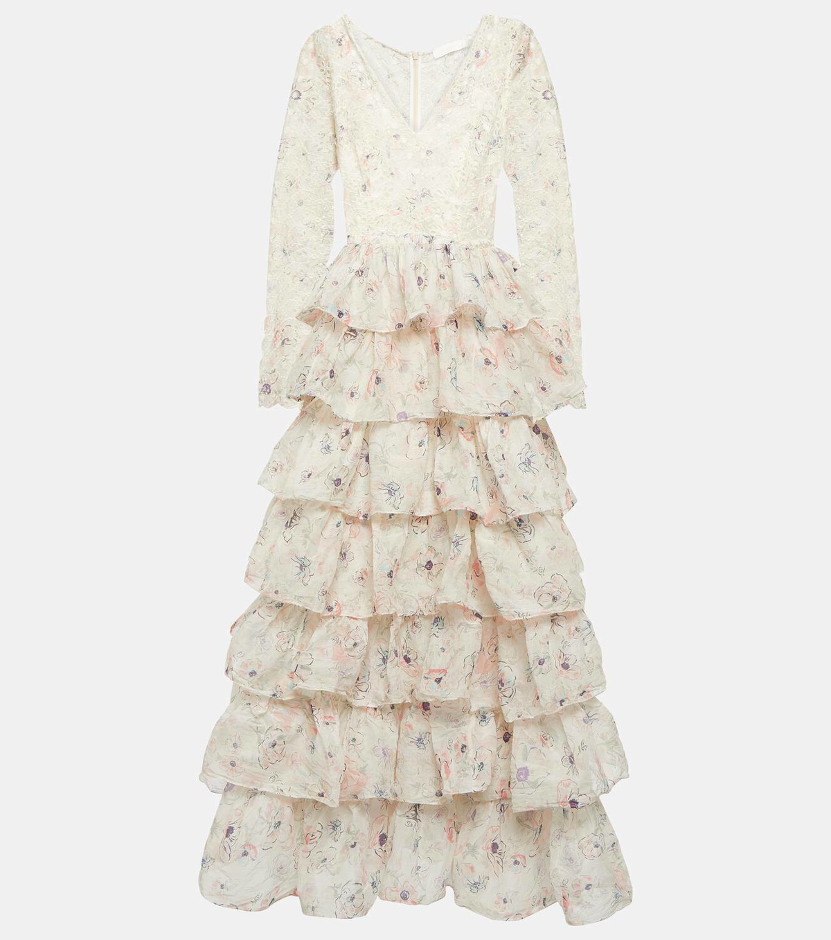 Zimmermann Halliday ruffled tiered cotton gown