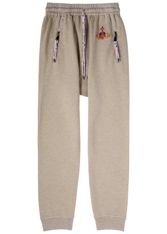 Photo: Vivienne Westwood Football Orb-embroidered Cotton Sweatpants Sand
