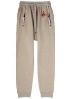 Vivienne Westwood Football Orb-embroidered Cotton Sweatpants Sand