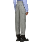 JW Anderson Grey Wool Double Hem Cargo Trousers