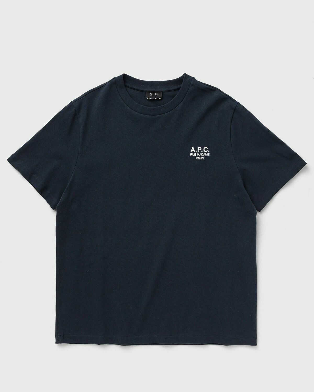 A.P.C. JERSEY BIOLOGIQUE Blue Mens Shortsleefe