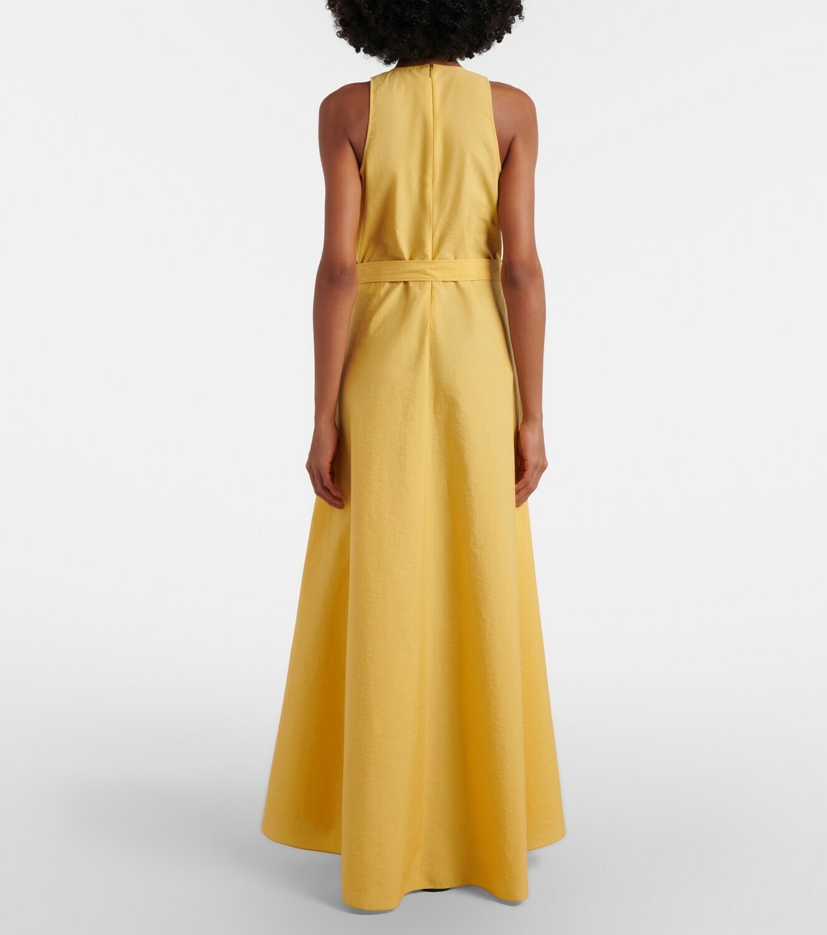 Brunello Cucinelli Belted cotton-blend maxi dress