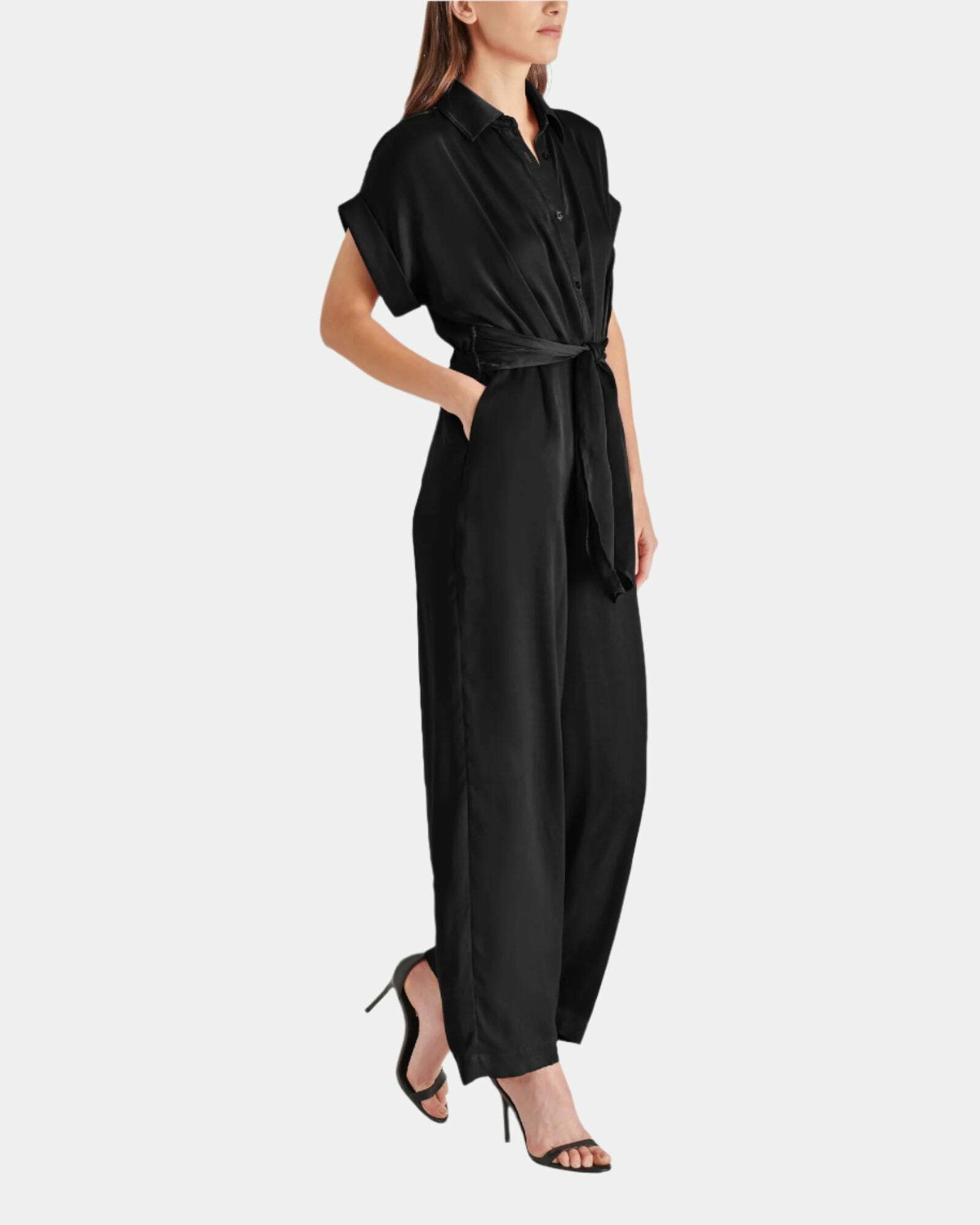 Steve Madden Tori Jumpsuit Dress in Black