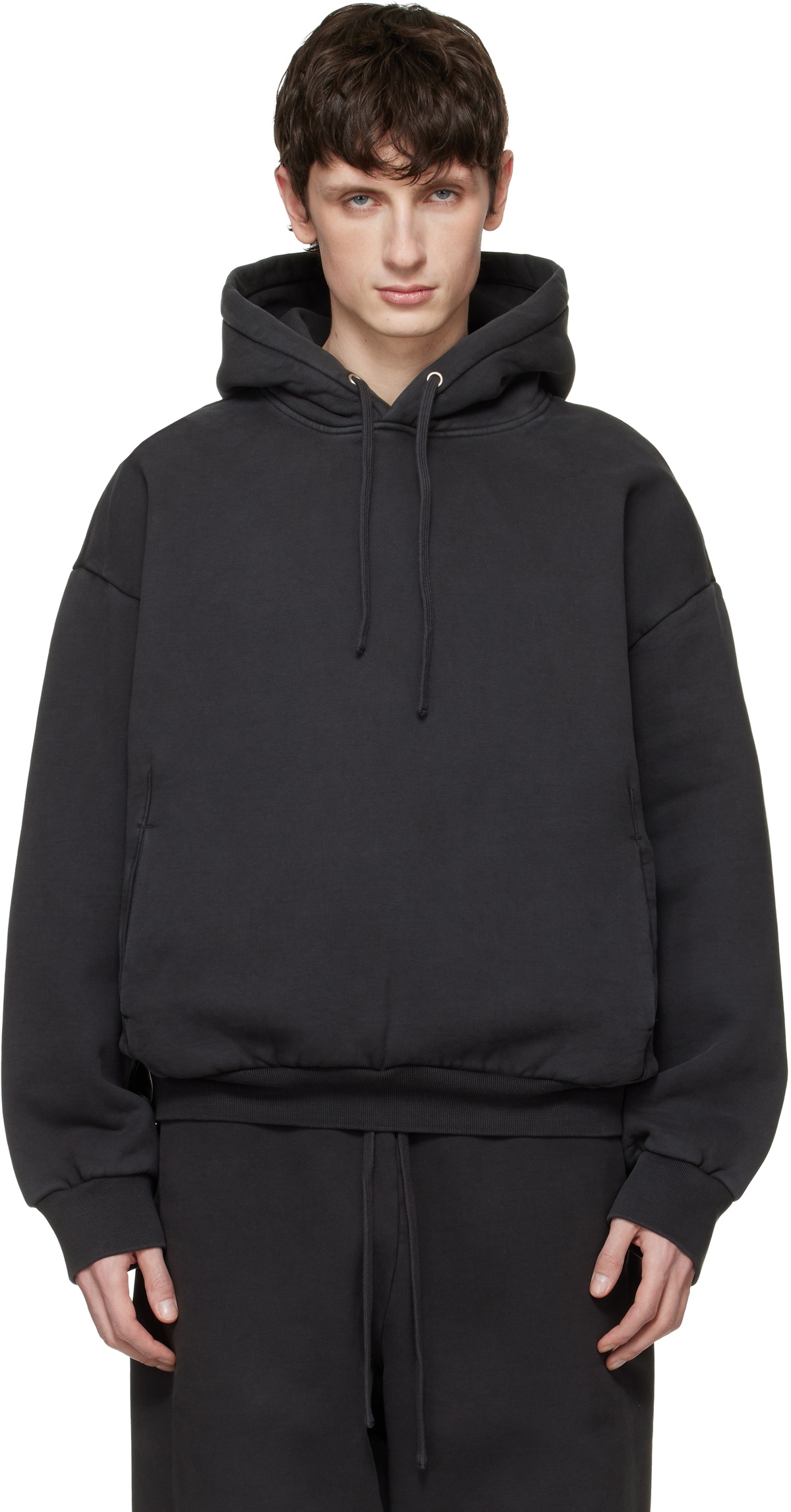 SKIMS Black Heavyweight Fleece Hoodie