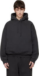 SKIMS Black Heavyweight Fleece Hoodie