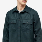 Norse Projects Men's Silas Wool Overshirt in Varsity Green