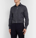 TOM FORD - Grey Prince of Wales Checked Cotton Shirt - Gray