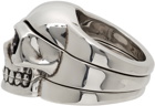 Alexander McQueen Silver Divided Skull Ring