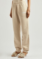 Jacquemus Le Jogging Logo Cotton Sweatpants Beige