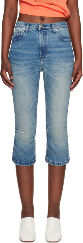 Photo: Edward Cuming Blue Knee Jerk Capri Denim Shorts