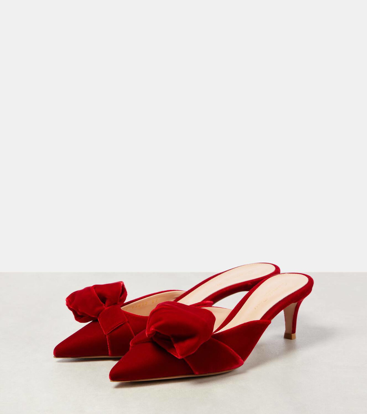 【Gianvito Rossi】 55 bow-detail velvet mules P00993678.jpg