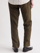 Corridor - Straight-Leg Cotton-Jacquard Trousers - Brown