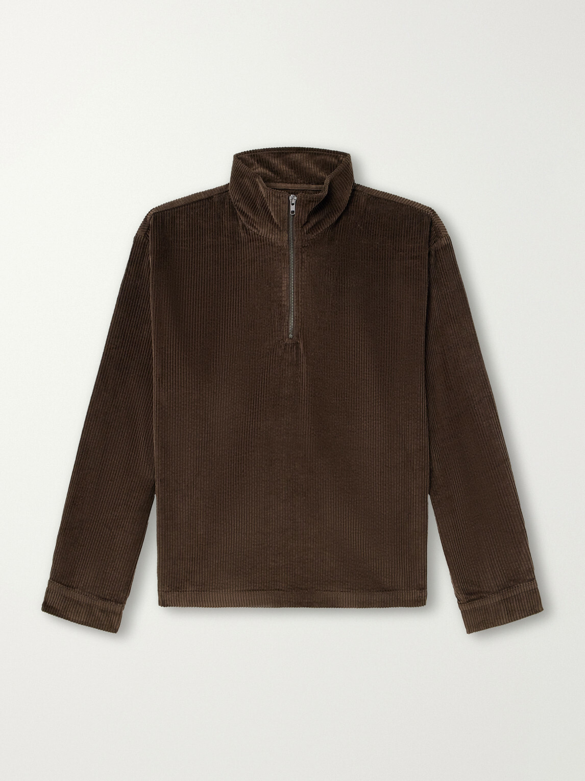 Aimé Leon Dore - Cotton-Corduroy Zip-Up Sweatshirt - Brown