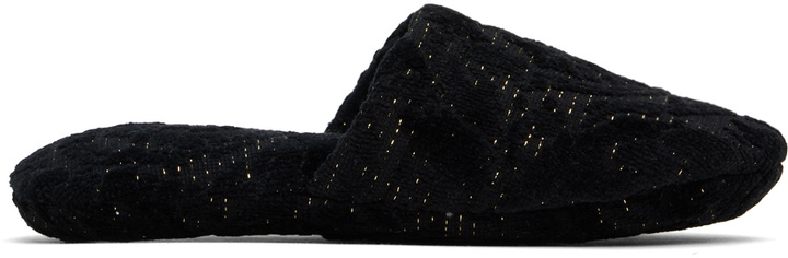 Photo: Versace Underwear Black Barocco Slippers