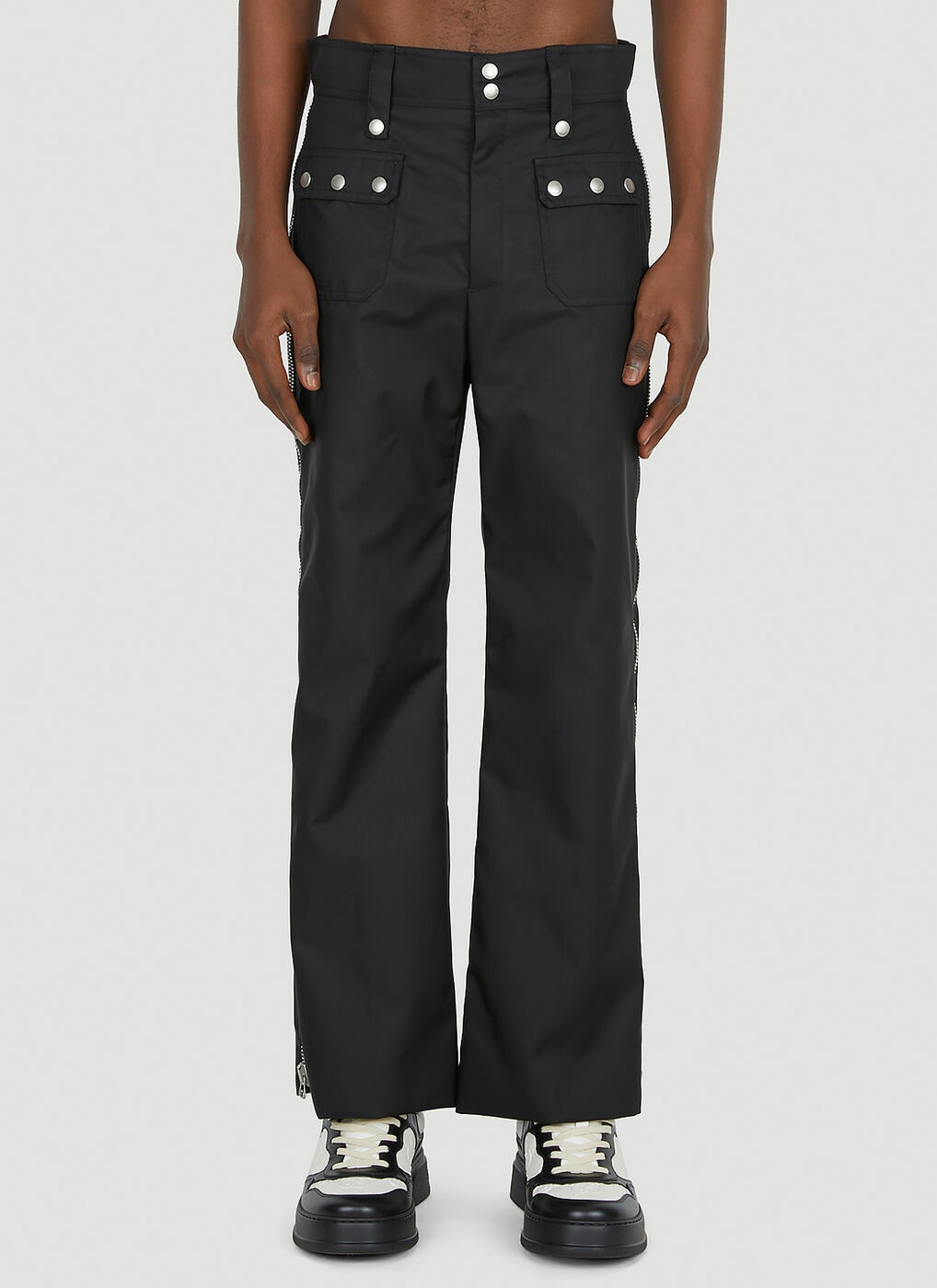 Side Zip Pants in Black Gucci
