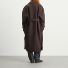 Auralee Women's Twisted Double Cloth Coat in Dark Brown