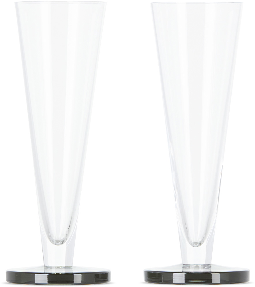 Tom Dixon Black Puck Flute Glasses Set