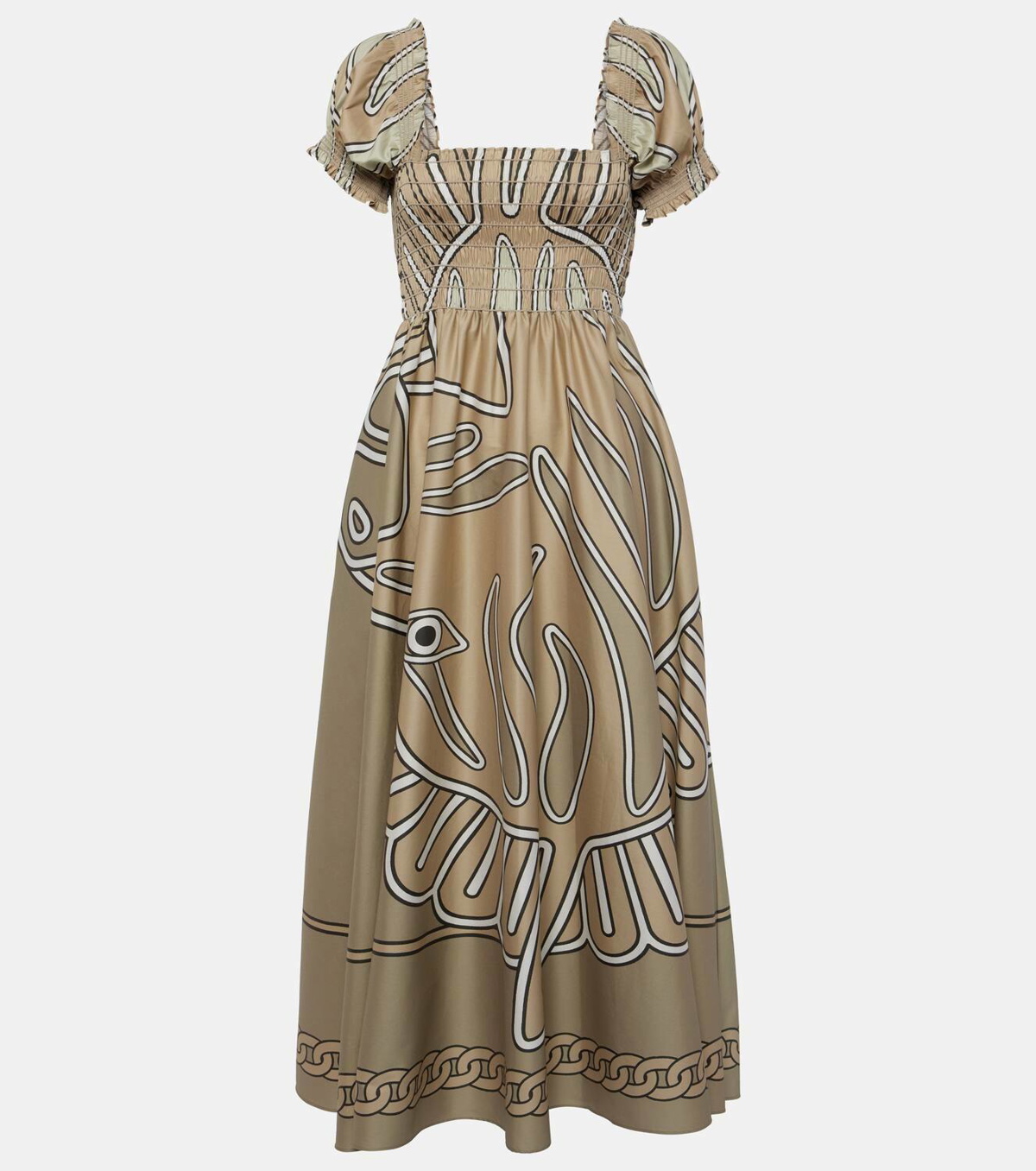 Tory Burch Printed cotton-blend maxi dress