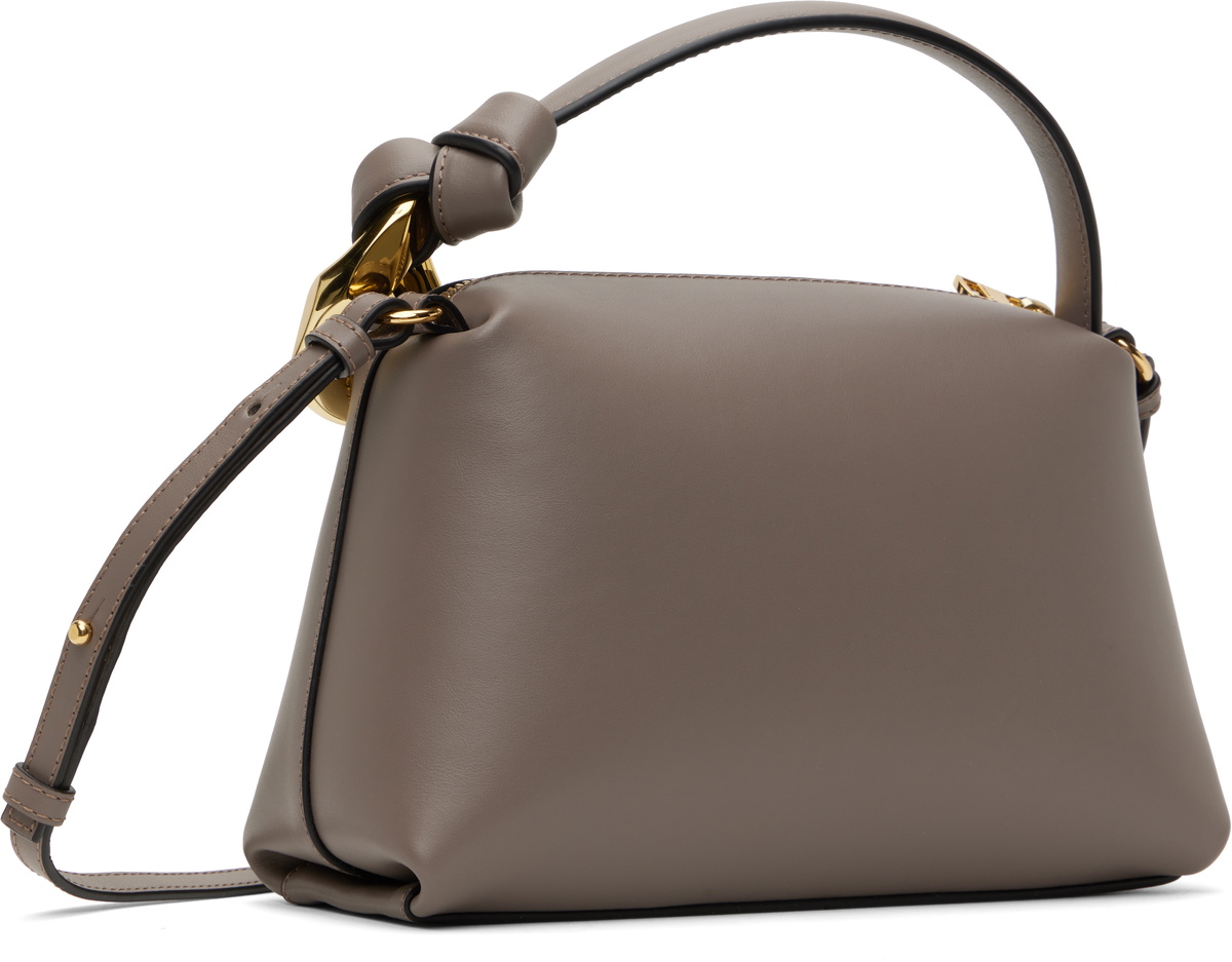 JW Anderson Taupe Small JWA Corner Leather Crossbody Bag