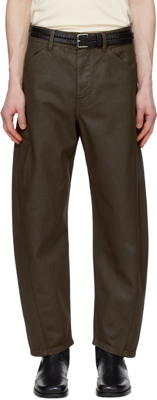 Photo: LEMAIRE Brown Twisted Workwear Jeans
