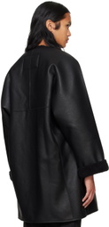 System Black Classic Muffler Faux-Shearling Coat