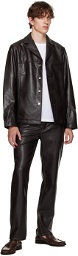Séfr Brown Francis Faux-Leather Jacket