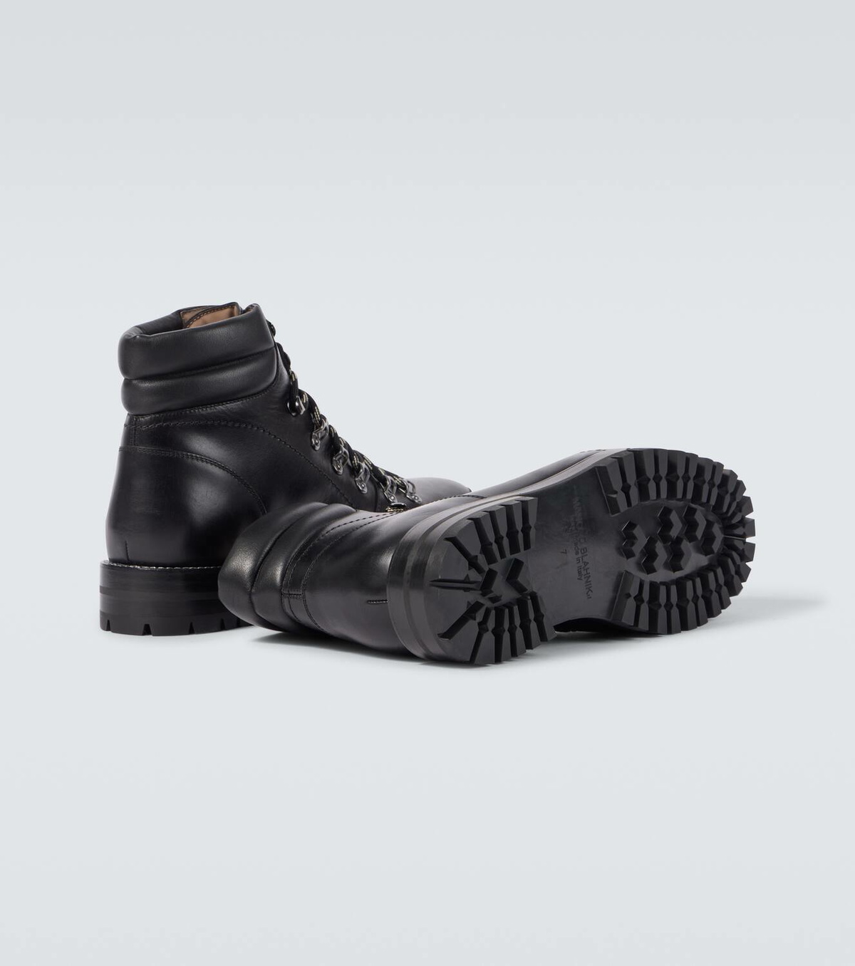 Manolo Blahnik Janka leather lace-up boots