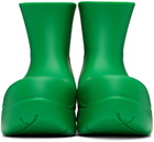 Bottega Veneta Green Matte Puddle Chelsea Boots