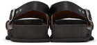 Dries Van Noten Black Leather Sandals