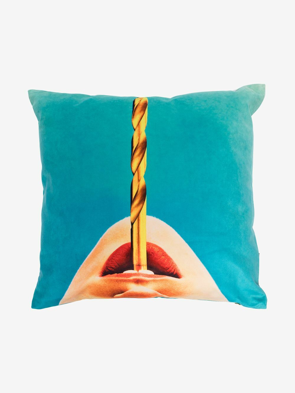 Seletti Blue Drill Print Cushion