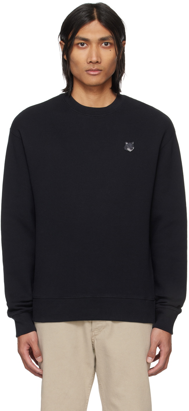 Maison Kitsuné Black Bold Fox Head Sweatshirt Maison Kitsune