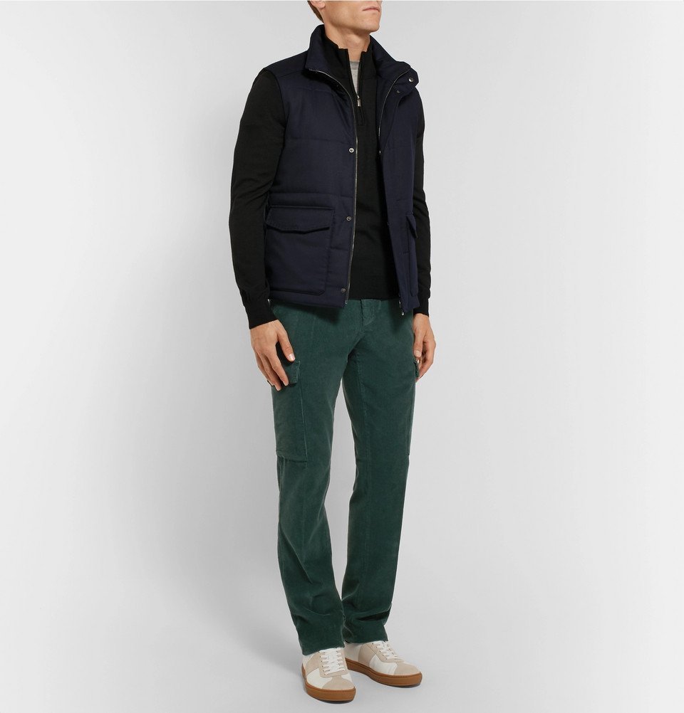 Thom Sweeney - Straight-Leg Cotton-Blend Corduroy Cargo Trousers