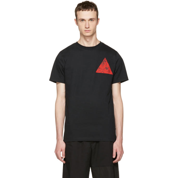 Photo: McQ Alexander McQueen Black Floral Double Triangle T-Shirt